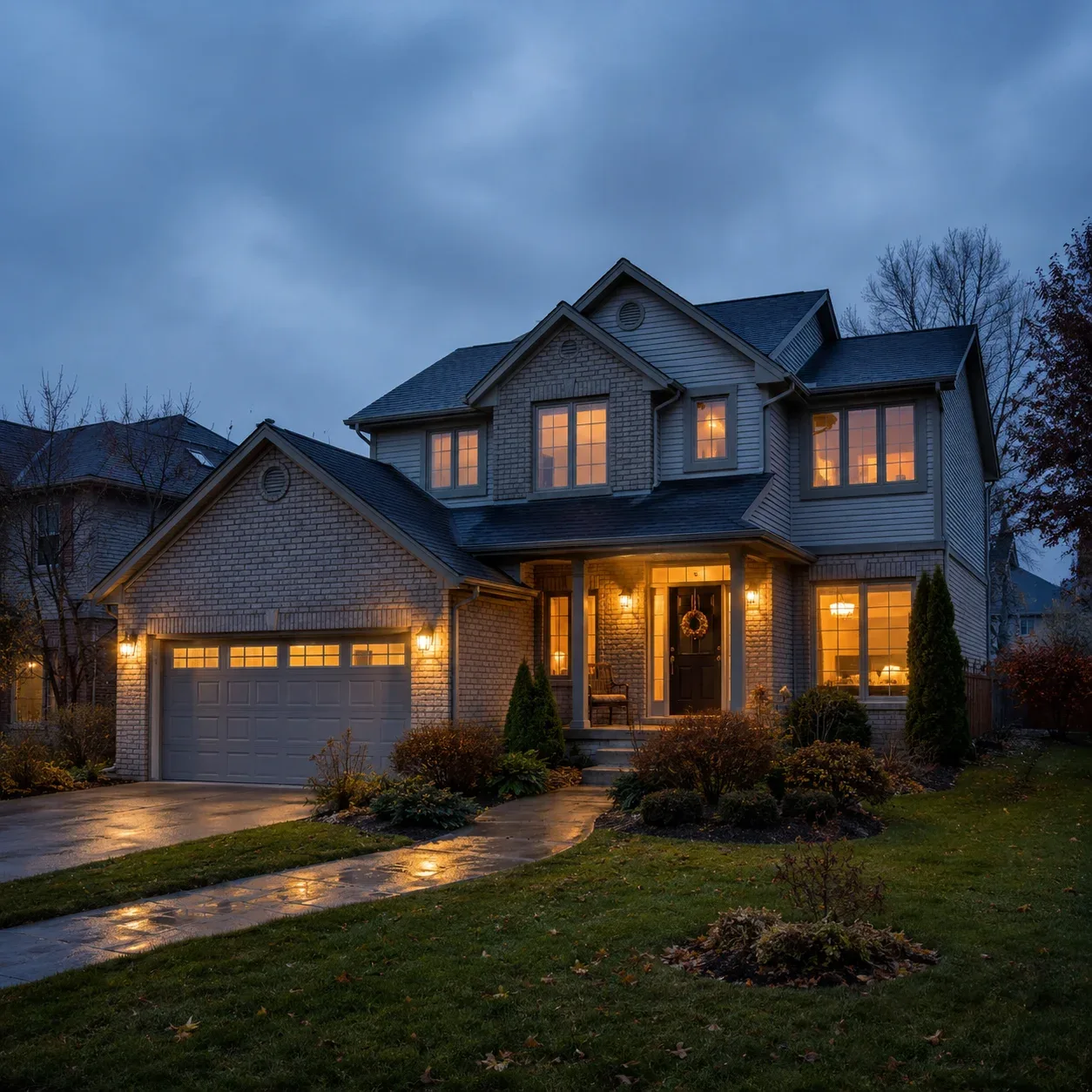 A quiet residential street in Waterloo, Ontario