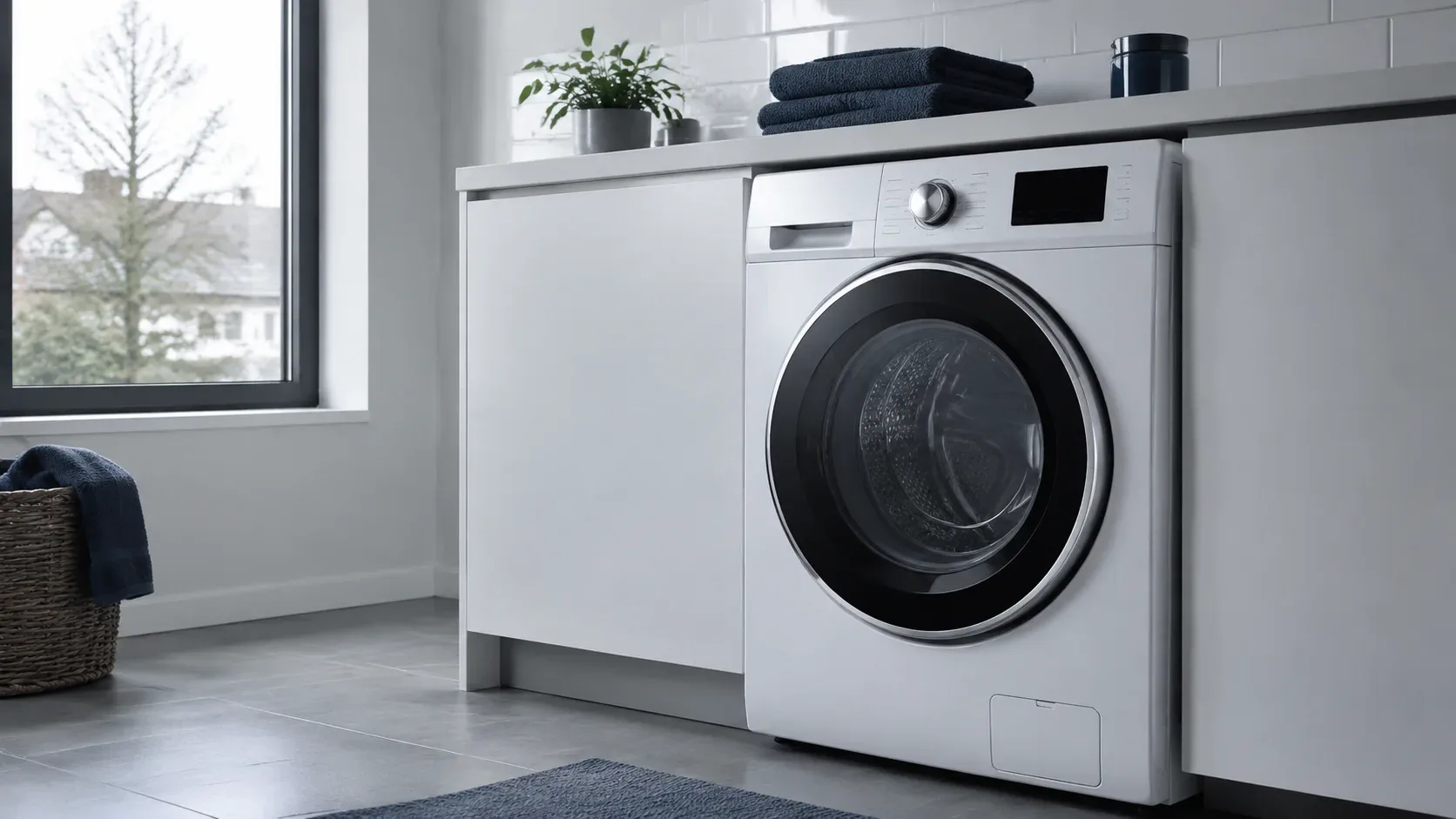 Washing machine in a Waterloo laundry room